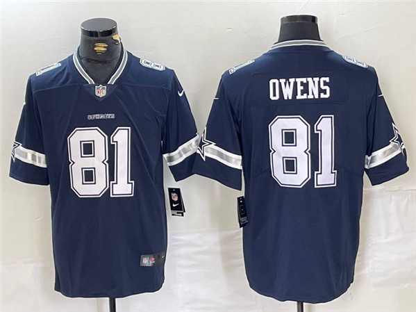 Dallas Cowboys #81 Terrell Owens Navy Vapor Untouchable Limited Stitched Jersey - Zenithce
