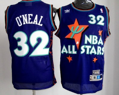 1995 All-Star #32 Shaquille O'neal Purple Swingman Throwback Jersey - Zenithce