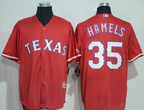 Rangers #35 Cole Hamels Red New Cool Base Stitched Jersey - Zenithce