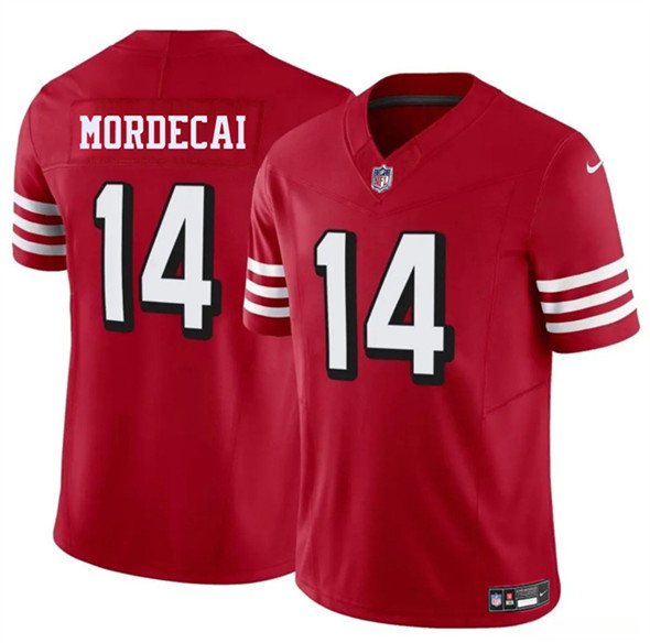 San Francisco 49ers #14 Tanner Mordecai New Red 2025 F.U.S.E. Vapor Untouchable Limited Stitched Jersey - Zenithce