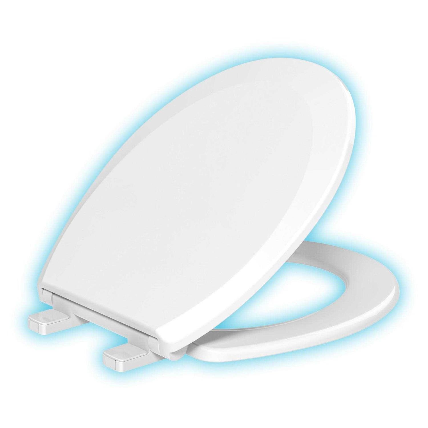 Evekare Night Glow Soft Close Round Toilet Seat - Zenithce