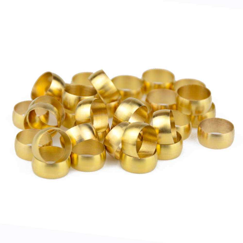 Quickun Brass Compression Fitting Ferrule Sleeve - Zenithce
