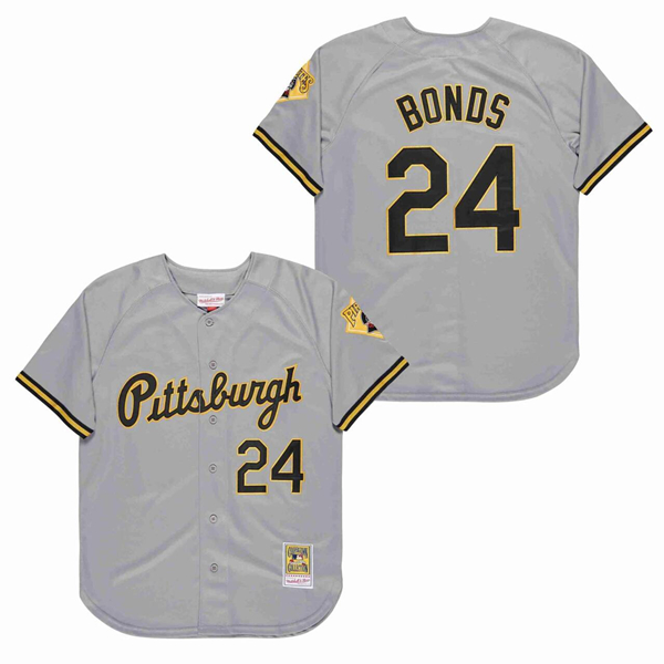 Pittsburgh Pirates #24 Barry Bonds Gray Stitched Jersey - Zenithce