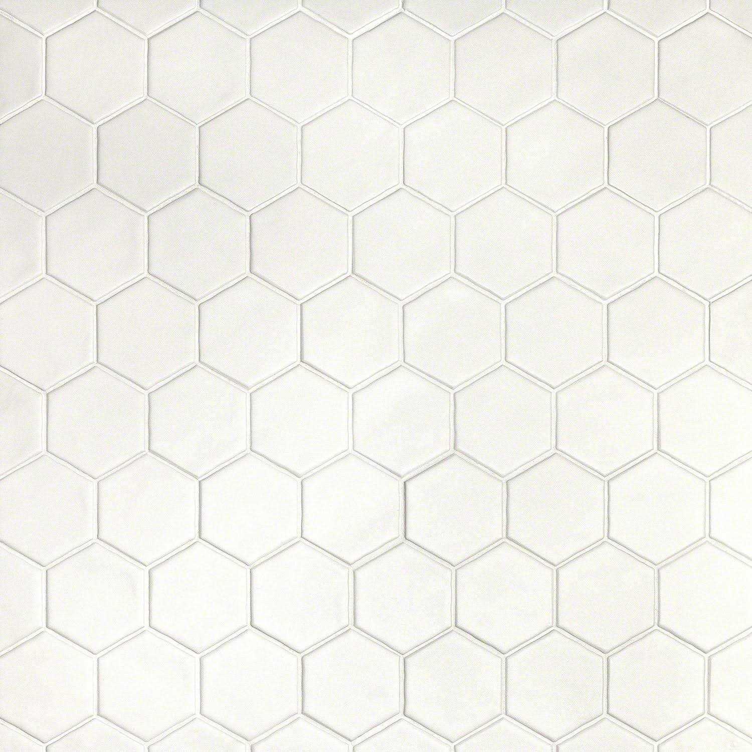 Ivy Hill Tile Maine Cement Hexagon Matte Ceramic Mosaic Floor and Wall Tile - Zenithce