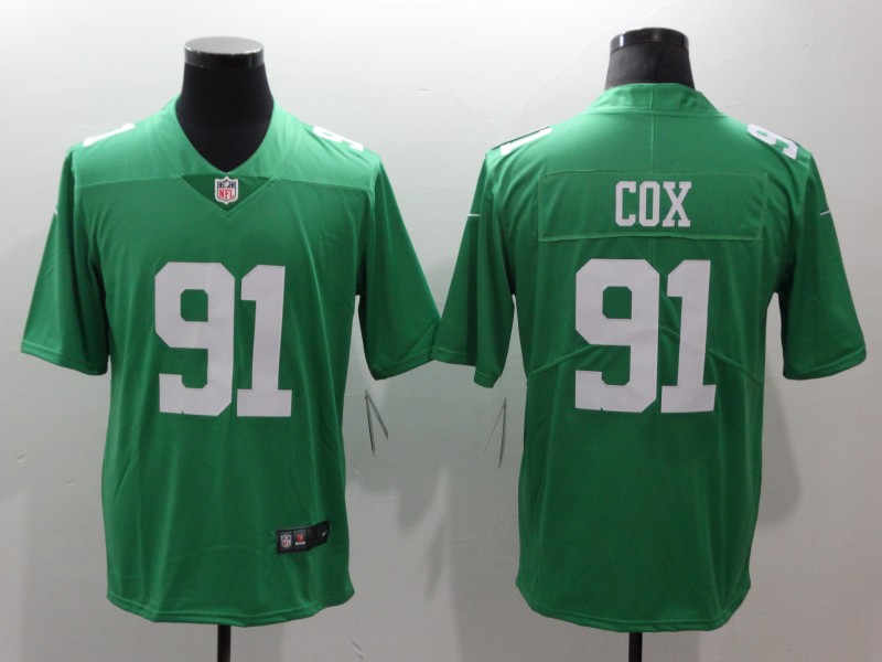 Philadelphia Eagles #91 Fletcher Cox Green Throwback Vapor Untouchable Limited Stitched Jersey - Zenithce