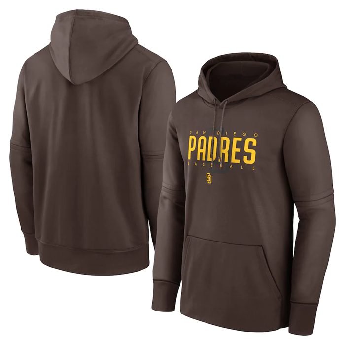 San Diego Padres Brown Pregame Performance Pullover Hoodie - Zenithce
