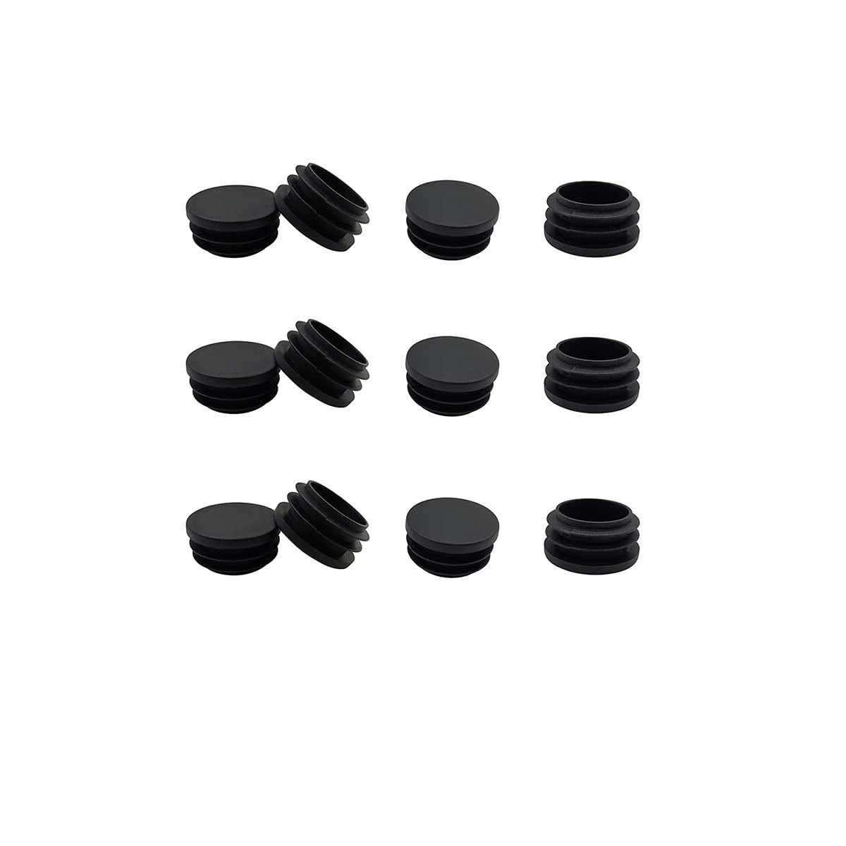 Round Plastic Plug Round Tubing Black Plastic Plug,Pipe Tubing End Cap for Round Tube Furniture Finishing Plug - Zenithce
