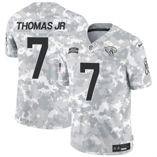 Jacksonville Jaguars #7 Brian Thomas Jr. Arctic Camo 2024 F.U.S.E. Salute To Service Limited Stitched Jersey - Zenithce