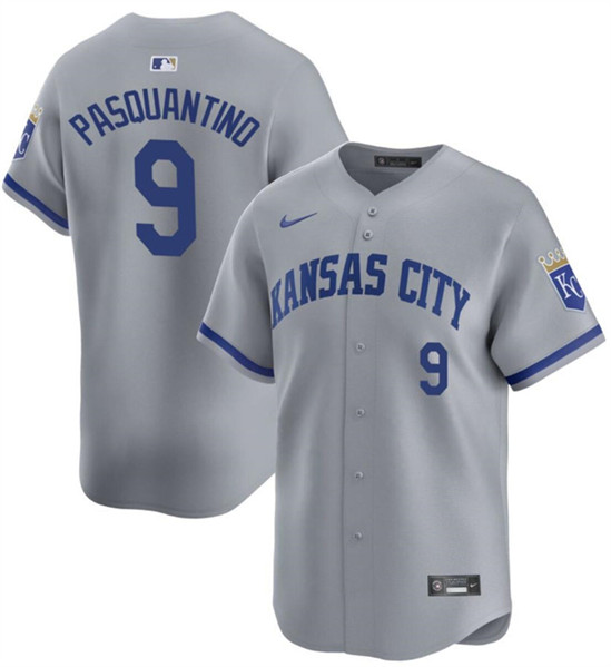 Kansas City Royals #9 Vinnie Pasquantino Gray 2024 Away Limited Stitched Jersey - Zenithce