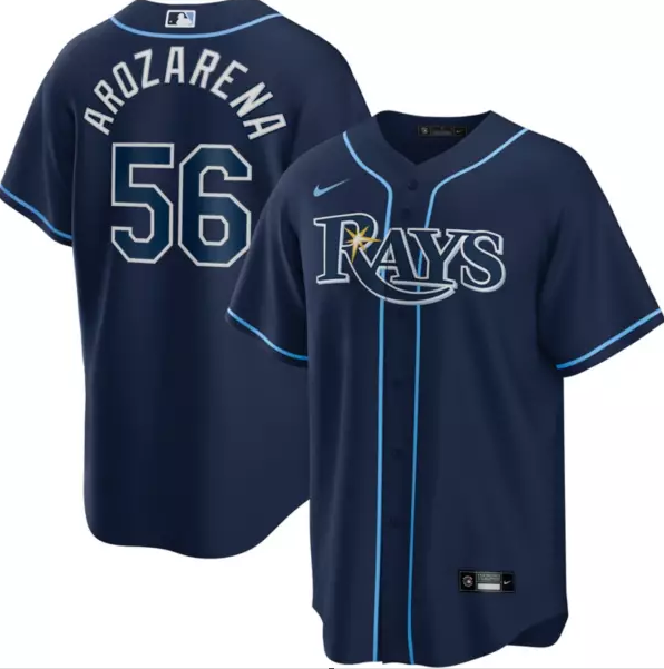 Tampa Bay Rays #56 Randy Arozarena Navy Cool Base Stitched Jersey - Zenithce