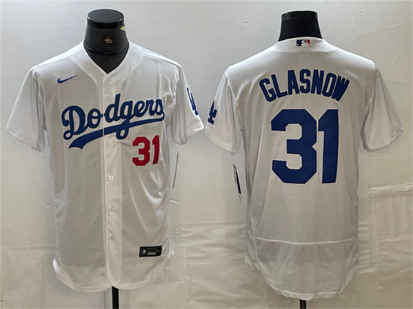 Los Angeles Dodgers #31 Tyler Glasnow White Flex Base Stitched Jersey - Zenithce