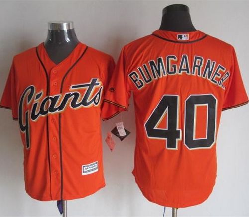 Giants #40 Madison Bumgarner Orange Alternate New Cool Base Stitched Jersey - Zenithce
