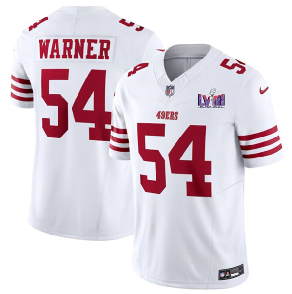 San Francisco 49ers #54 Fred Warner White 2023 F.U.S.E. NFC West Champions Patch Stitched Jersey - Zenithce