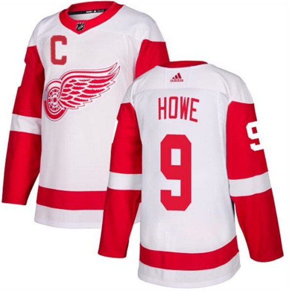 Detroit Red Wings #9 Gordie Howe White Stitched Jersey - Zenithce