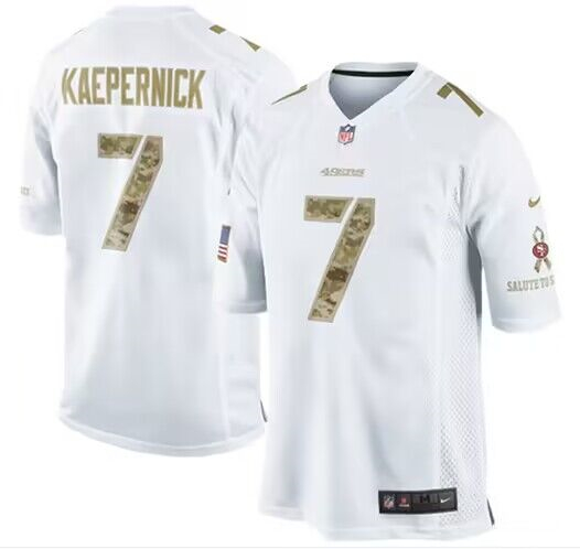 San Francisco 49ers #7 Colin Kaepernick White Salute To Service Limited Stitched Jersey - Zenithce