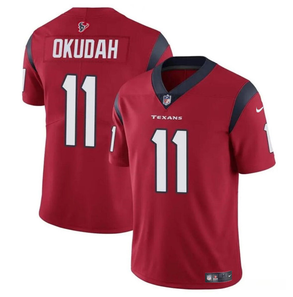 Houston Texans #11 Jeff Okudah Red Vapor Untouchable Stitched Jersey - Zenithce