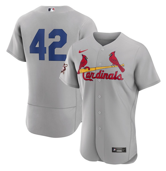 St. Louis Cardinals #42 Jackie Robinson Gray Flex Base Stitched Jersey - Zenithce