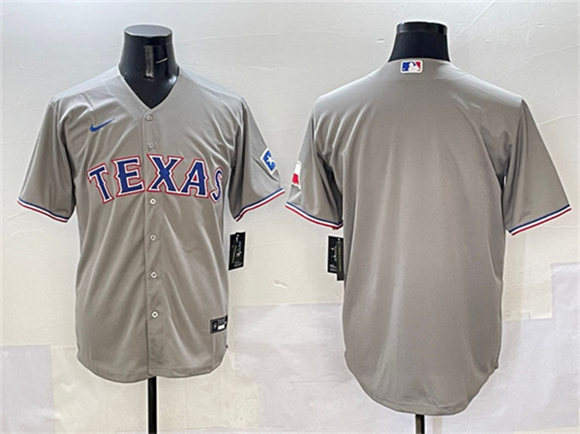 Texas Rangers Blank Gray With Patch Cool Base Stitched Jersey - Zenithce