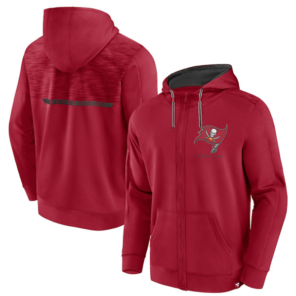 Tampa Bay Buccaneers Red Defender Evo Full-Zip Hoodie - Zenithce