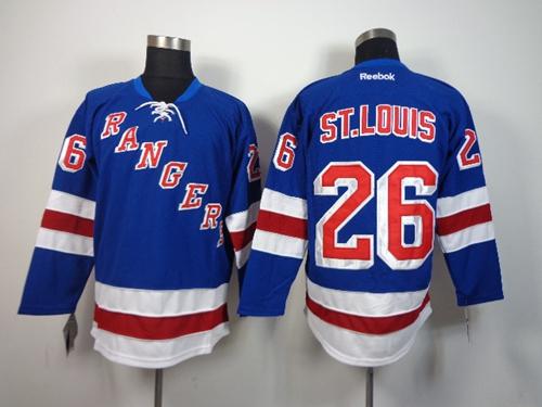 Rangers #26 Martin St.Louis Blue Home Stitched Jersey - Zenithce