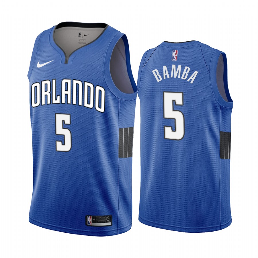 Magic #5 Mohamed Bamba Blue 2019-20 Statement Edition Jersey - Zenithce