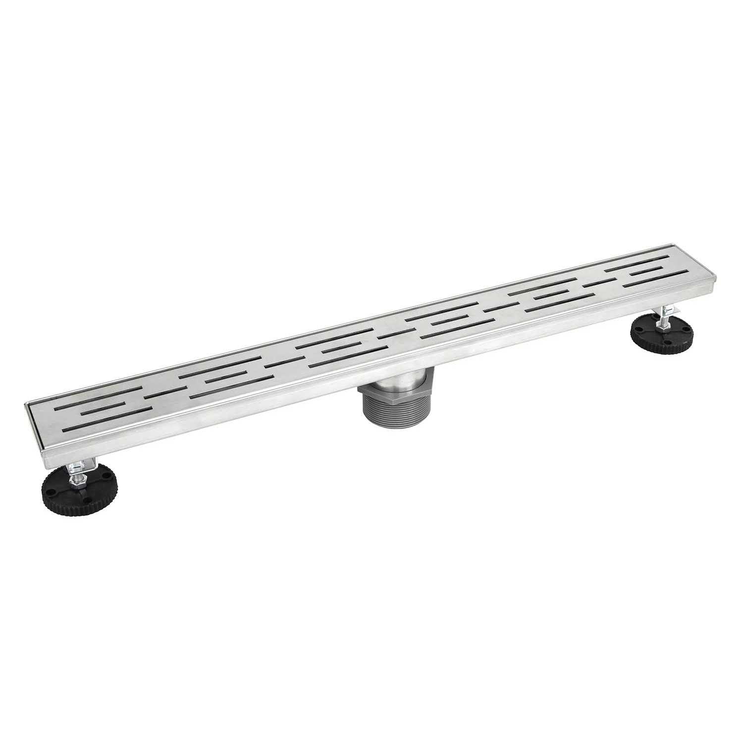 eModernDecor Shower Linear Drain Brushed 304 Stainless Steel Pattern Grate - Zenithce