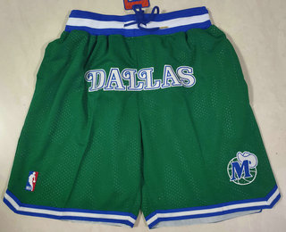Dallas Mavericks Green Just Don Swingman Throwback Shorts - Zenithce