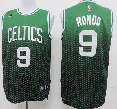 Boston Celtics #9 Rajon Rondo Green/Black Resonate Fashion Jersey - Zenithce