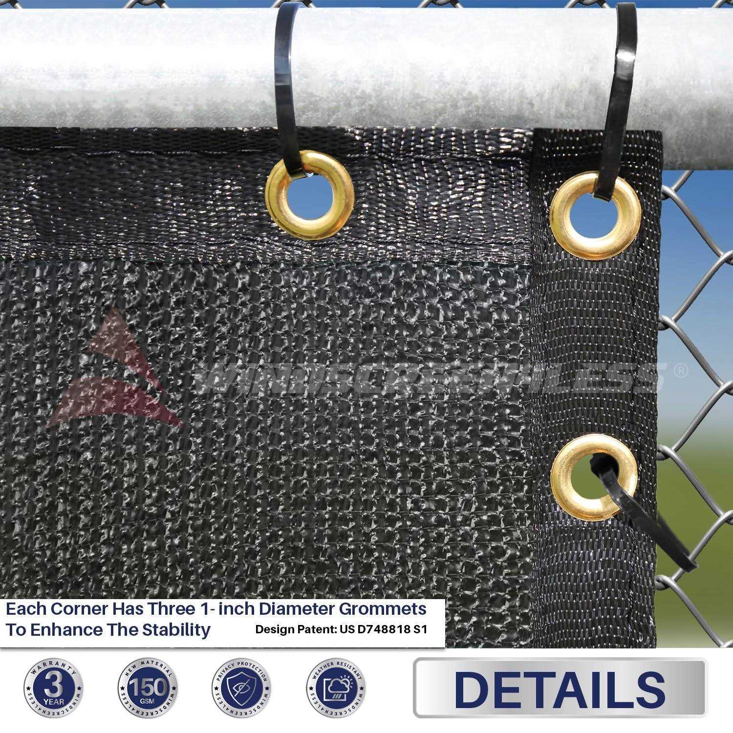 Windscreen4less Privacy Fence Screen Heavy Duty Brass - Zenithce
