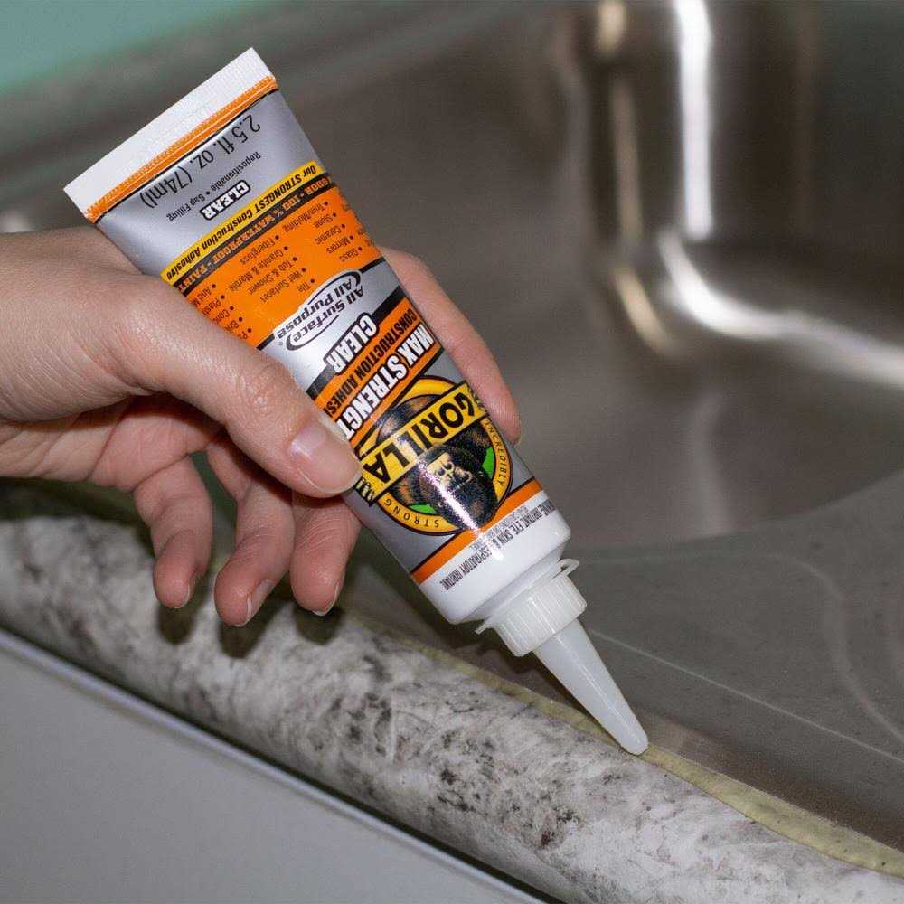 Gorilla Max Strength Clear Construction Adhesive - Zenithce