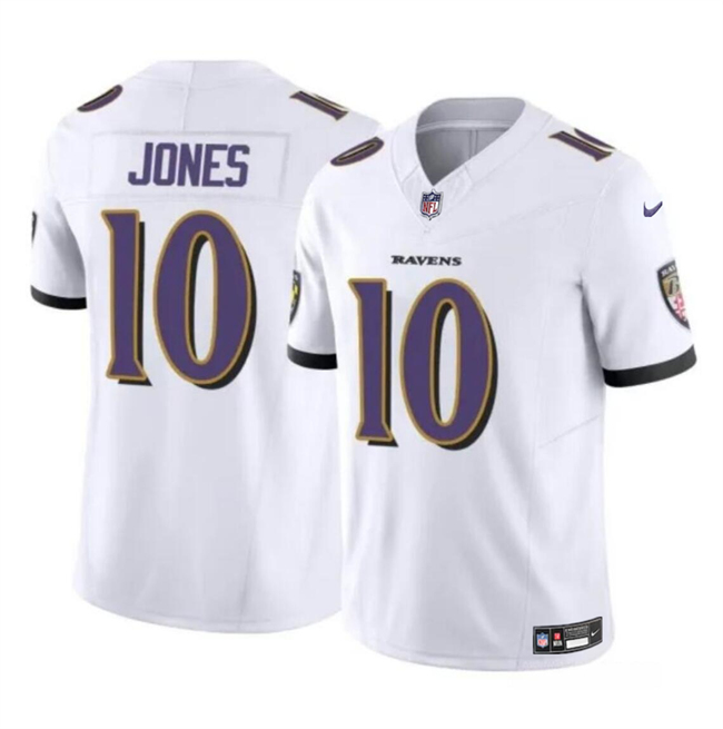 Baltimore Ravens #10 Emory Jones White 2023 F.U.S.E Vapor Limited Jersey - Zenithce