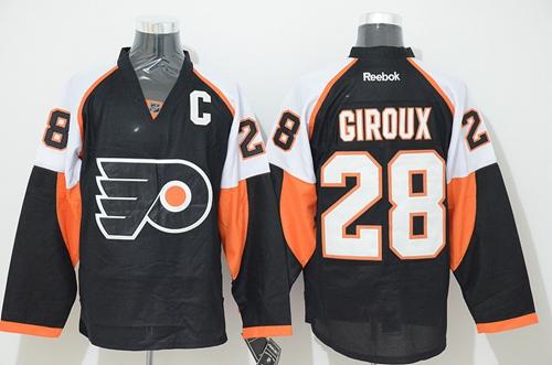 Flyers #28 Claude Giroux Black Stitched Jersey - Zenithce
