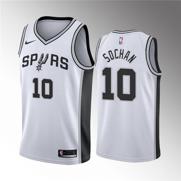 San Antonio Spurs #10 Jeremy Sochan White Association Edition Stitched Jersey - Zenithce