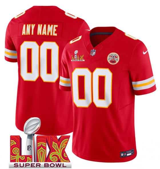 Kansas City Chiefs Custom Red F.U.S.E. 2025 Super Bowl LIX Patch Vapor Untouchable Limited Stitched Jersey - Zenithce