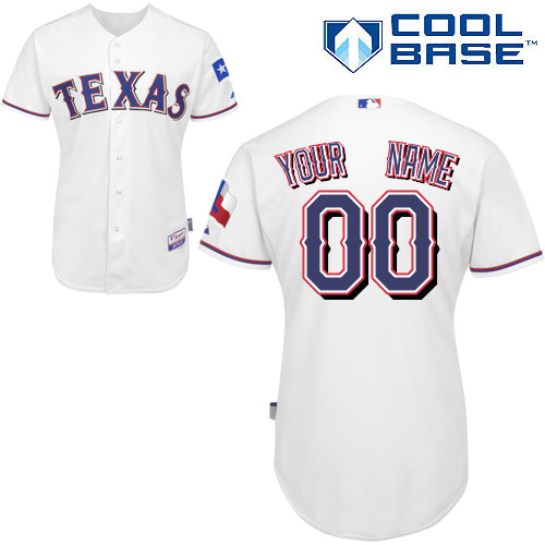Rangers Customized Authentic White Cool Base MLB Jersey - Zenithce