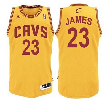 Cleveland Cavaliers #23 LeBron James Yellow Swingman Jersey - Zenithce