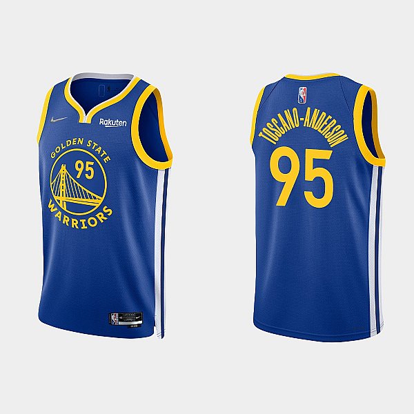 Golden State Warriors #95 Juan Toscano-Anderson 2022 Royal Stitched Jersey - Zenithce