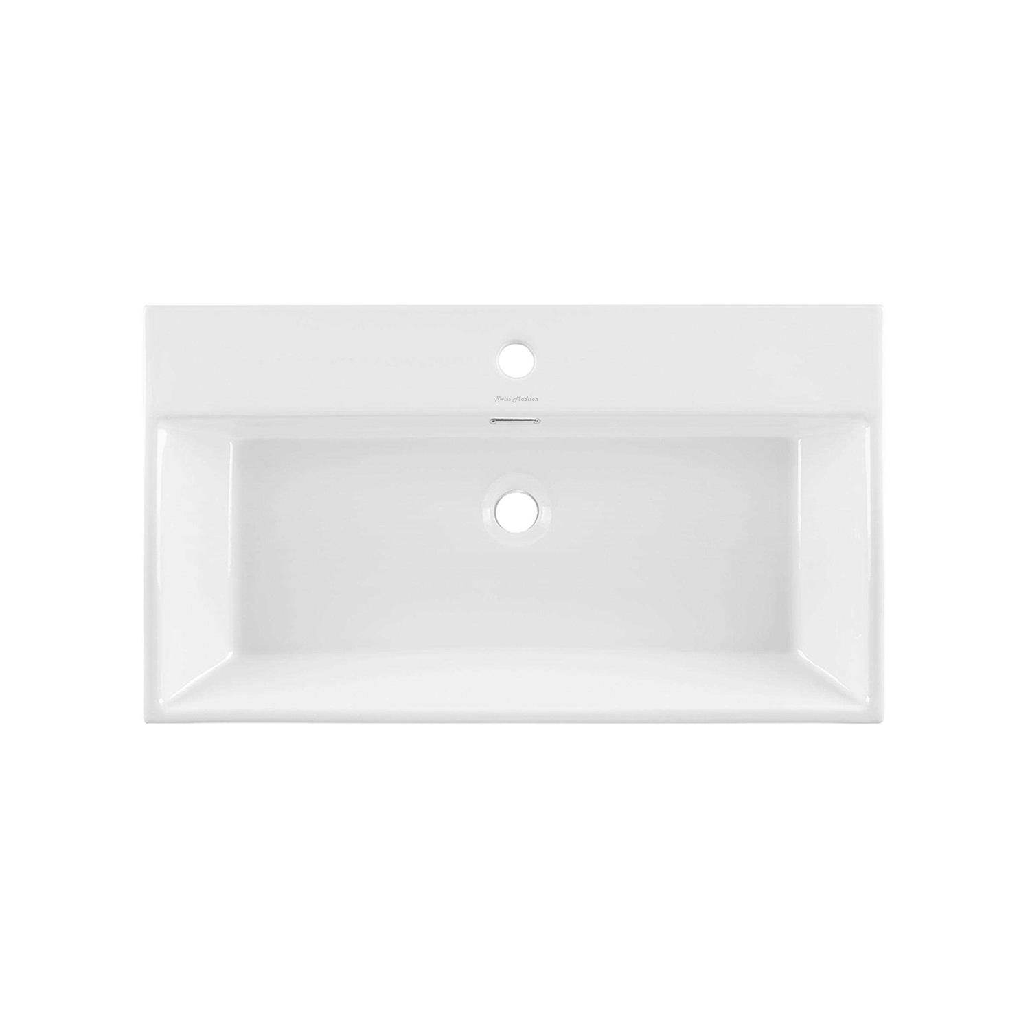 Swiss Madison Claire 24 Rectangle Wall-Mount Bathroom Sink SM-WS332 - Zenithce