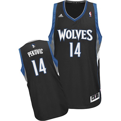 Minnesota Timberwolves #14 Nikola Pekovic Black Swingman Jersey - Zenithce