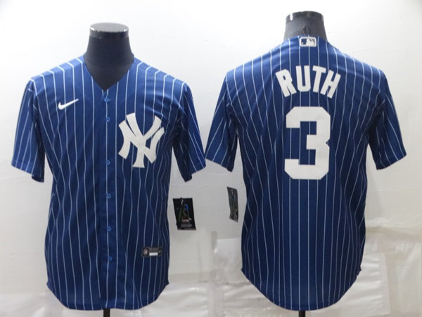 New York Yankees #3 Babe Ruth Navy Cool Base Stitched Jersey - Zenithce
