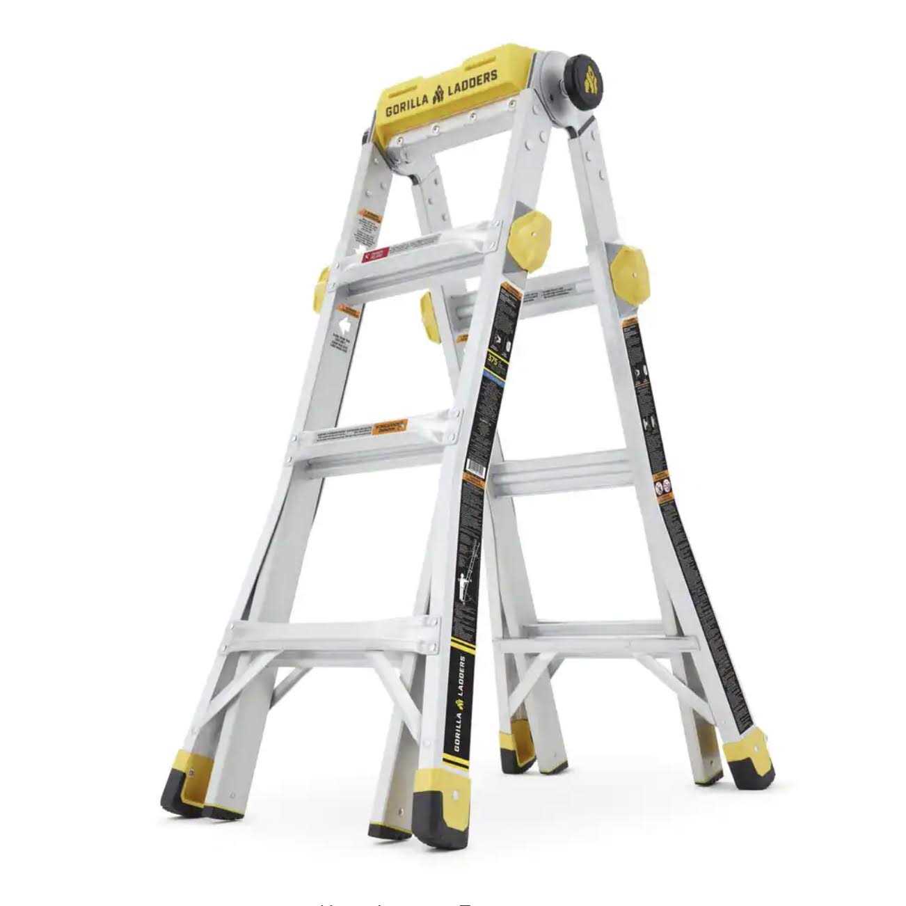 Gorilla Ladders 15 ft. Reach MPXT Aluminum Multi-Position Ladder with Project Top - Zenithce