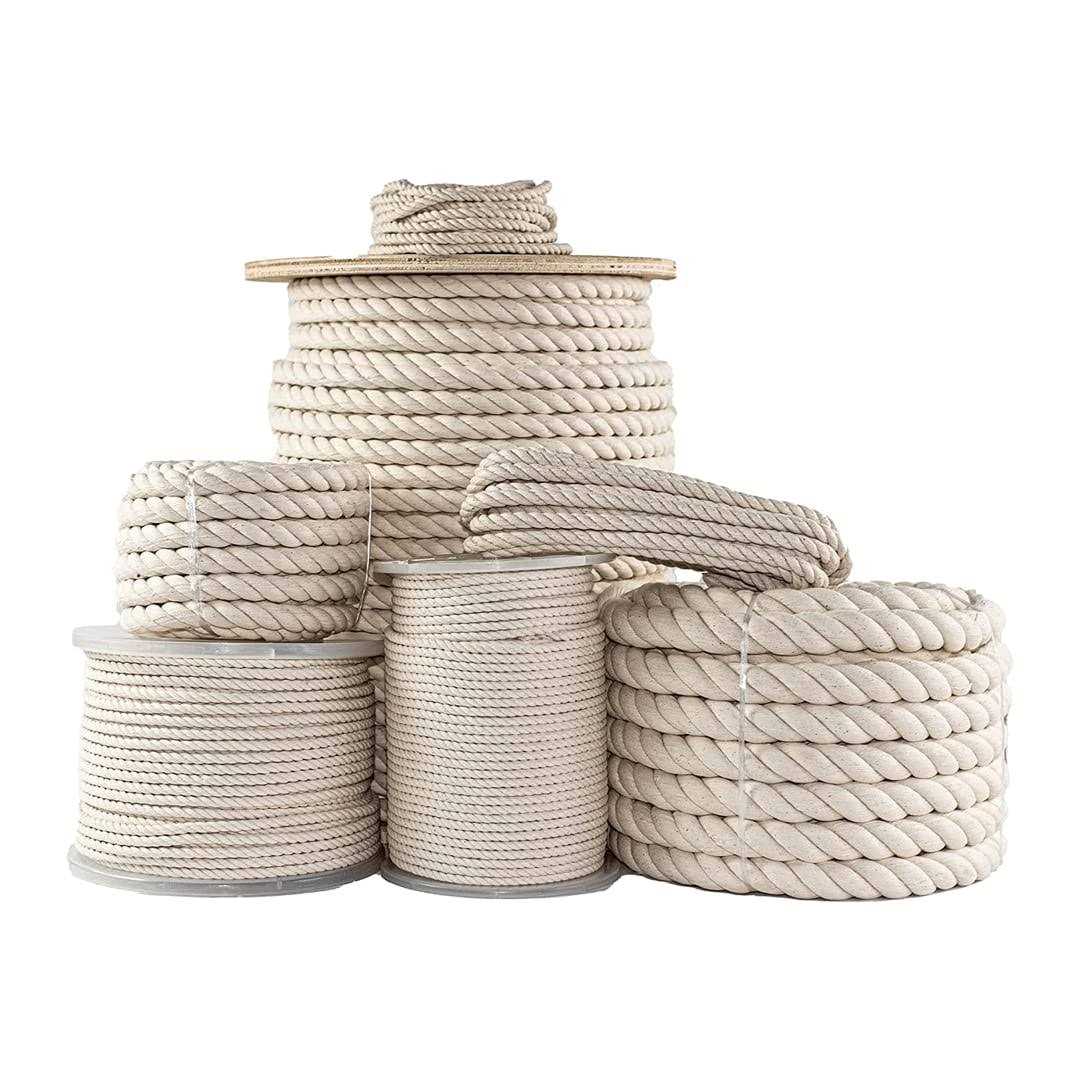 Sgt Knots Twisted 100% Cotton Rope for Diy Projects - Zenithce