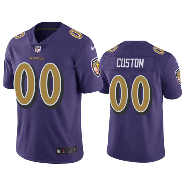 Baltimore Ravens Customized Purple Team Color Vapor Untouchable Limited Stitched NFL Jersey - Zenithce