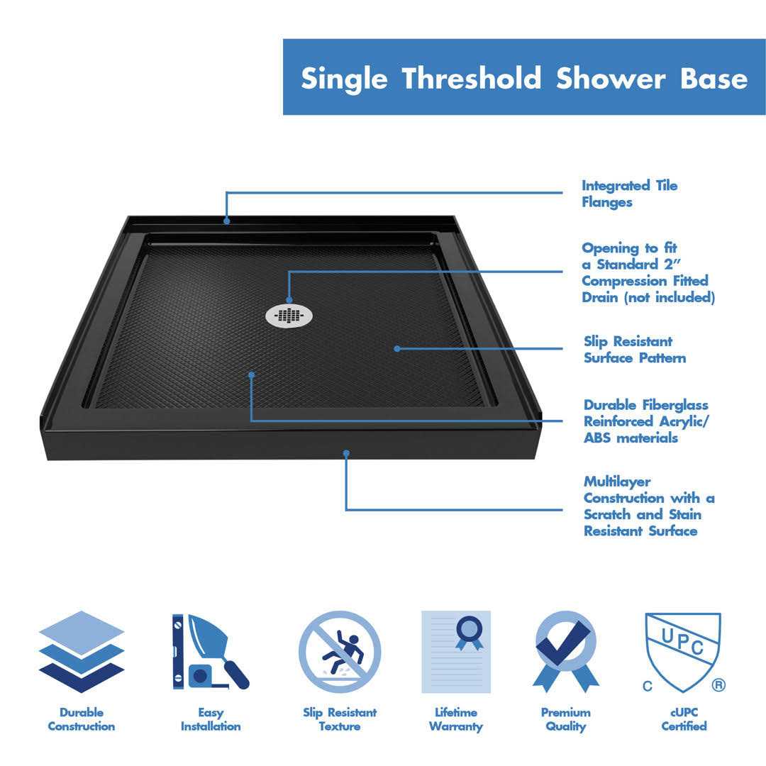 DreamLine DLT-1132320-88 SlimLine 32 x 32 Single Threshold Shower Base - Zenithce
