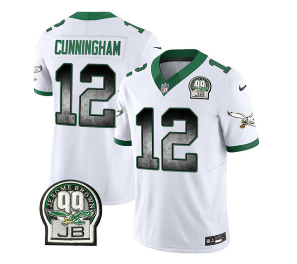 Philadelphia Eagles #12 Randall Cunningham White 2023 F.U.S.E. Throwback Vapor Untouchable Limited Stitched Jersey - Zenithce
