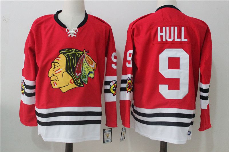 Chicago Blackhawks #9 Bobby Hull Red Throwback CCM Stitched Jersey - Zenithce
