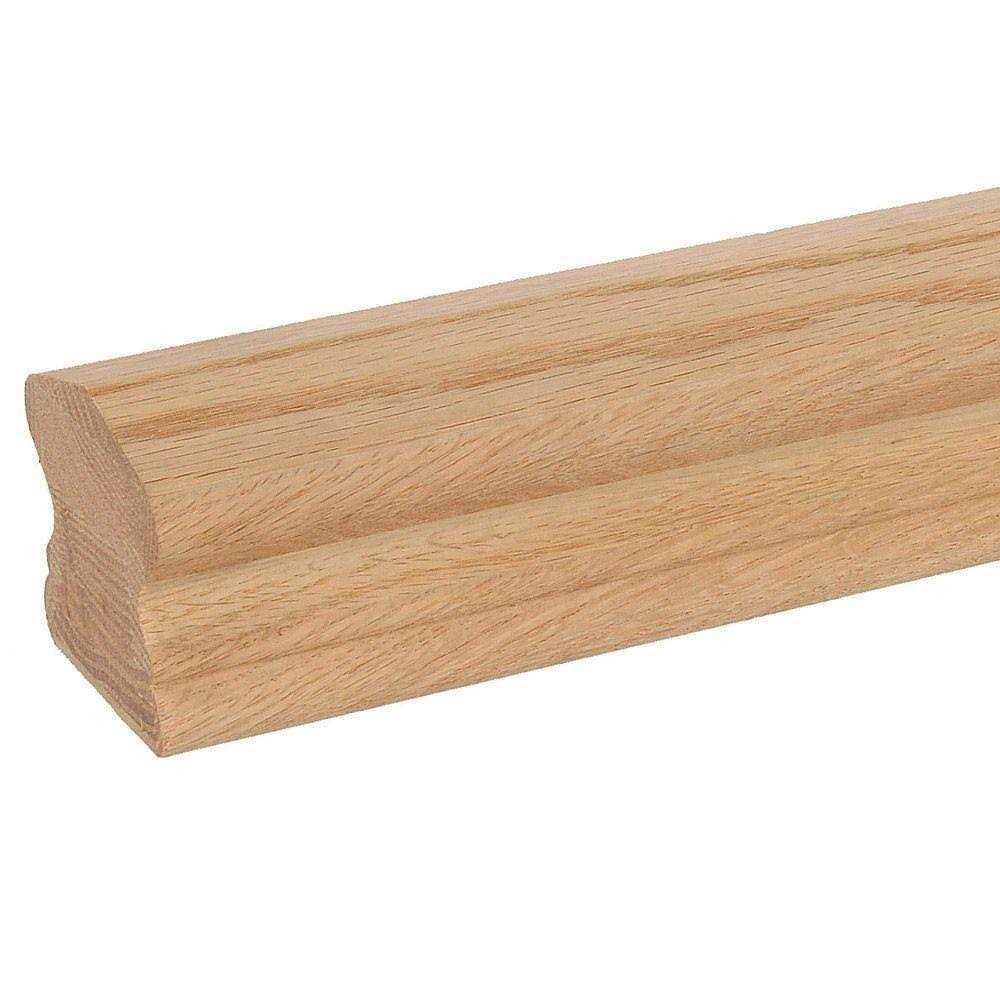 Stair Parts 6510 Unfinished Red Oak Stair Handrail - Zenithce