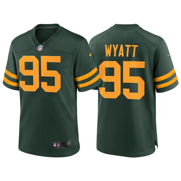 Green Bay Packers #95 Devonte Wyatt Green Stitched Football Jersey - Zenithce