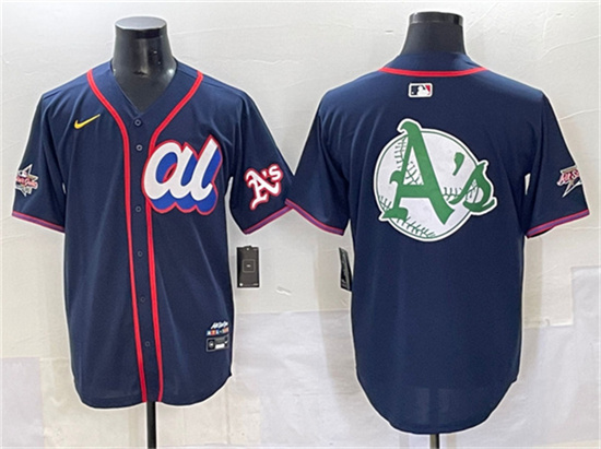 American League Oakland Athletics Team Big Logo Navy 2025 All-Star Edition Limited Stitched Jersey - Zenithce
