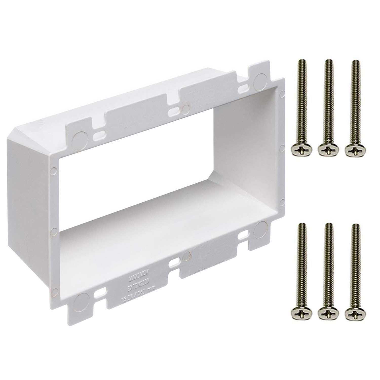 iMBAPrice BE1R-2 1-Gang 4.35-Inch x 1.5-Inch Plastic Electrical Ceiling Box Extender for 3.5 and 4 Round or O - Zenithce